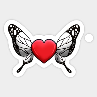 Butterfly Heart 3 Sticker